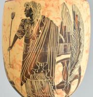 2 db görög váza, kerámia, múzeumi másolat, m: 19-27 cm