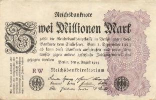 Német Birodalom / Weimari Köztársaság 1923. 2.000.000M (50x) T:II,II/III,III