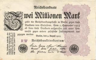 Német Birodalom / Weimari Köztársaság 1923. 2.000.000M (50x) T:II,II/III,III