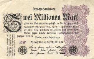 Német Birodalom / Weimari Köztársaság 1923. 2.000.000M (50x) T:II,II/III,III