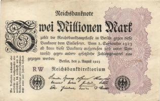 Német Birodalom / Weimari Köztársaság 1923. 2.000.000M (50x) T:II,II/III,III