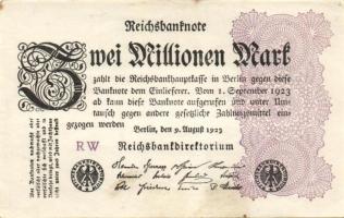 Német Birodalom / Weimari Köztársaság 1923. 2.000.000M (50x) T:II,II/III,III