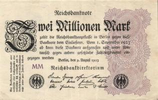 Német Birodalom / Weimari Köztársaság 1923. 2.000.000M (50x) T:II,II/III,III