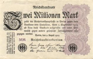 Német Birodalom / Weimari Köztársaság 1923. 2.000.000M (50x) T:II,II/III,III