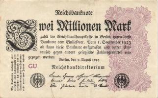 Német Birodalom / Weimari Köztársaság 1923. 2.000.000M (50x) T:II,II/III,III