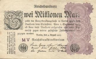 Német Birodalom / Weimari Köztársaság 1923. 2.000.000M (50x) T:II,II/III,III