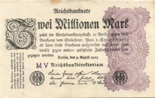 Német Birodalom / Weimari Köztársaság 1923. 2.000.000M (50x) T:II,II/III,III