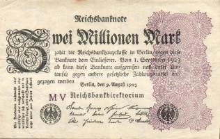 Német Birodalom / Weimari Köztársaság 1923. 2.000.000M (50x) T:II,II/III,III