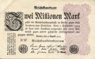 Német Birodalom / Weimari Köztársaság 1923. 2.000.000M (50x) T:II,II/III,III