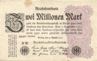 Német Birodalom / Weimari Köztársaság 1923. 2.000.000M (50x) T:II,II/III,III