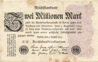 Német Birodalom / Weimari Köztársaság 1923. 2.000.000M (50x) T:II,II/III,III