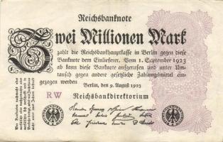Német Birodalom / Weimari Köztársaság 1923. 2.000.000M (50x) T:II,II/III,III