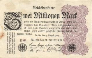 Német Birodalom / Weimari Köztársaság 1923. 2.000.000M (50x) T:II,II/III,III