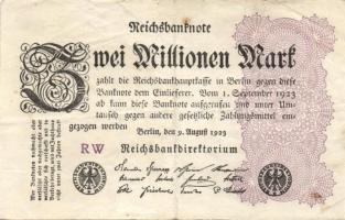Német Birodalom / Weimari Köztársaság 1923. 2.000.000M (50x) T:II,II/III,III