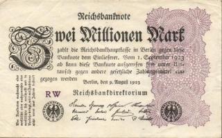 Német Birodalom / Weimari Köztársaság 1923. 2.000.000M (50x) T:II,II/III,III