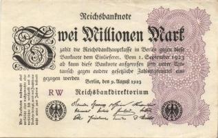Német Birodalom / Weimari Köztársaság 1923. 2.000.000M (50x) T:II,II/III,III