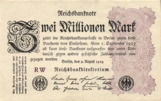 Német Birodalom / Weimari Köztársaság 1923. 2.000.000M (50x) T:II,II/III,III