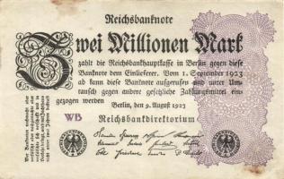 Német Birodalom / Weimari Köztársaság 1923. 2.000.000M (50x) T:II,II/III,III