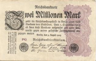 Német Birodalom / Weimari Köztársaság 1923. 2.000.000M (50x) T:II,II/III,III