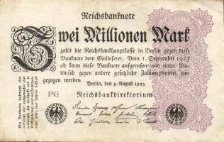 Német Birodalom / Weimari Köztársaság 1923. 2.000.000M (50x) T:II,II/III,III
