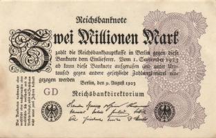 Német Birodalom / Weimari Köztársaság 1923. 2.000.000M (50x) T:II,II/III,III