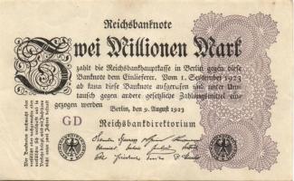 Német Birodalom / Weimari Köztársaság 1923. 2.000.000M (50x) T:II,II/III,III