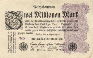 Német Birodalom / Weimari Köztársaság 1923. 2.000.000M (50x) T:II,II/III,III
