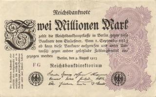Német Birodalom / Weimari Köztársaság 1923. 2.000.000M (50x) T:II,II/III,III