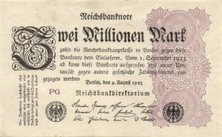 Német Birodalom / Weimari Köztársaság 1923. 2.000.000M (50x) T:II,II/III,III
