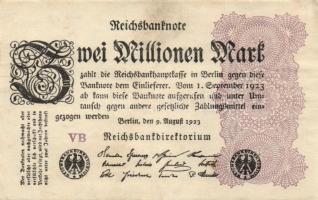 Német Birodalom / Weimari Köztársaság 1923. 2.000.000M (50x) T:II,II/III,III