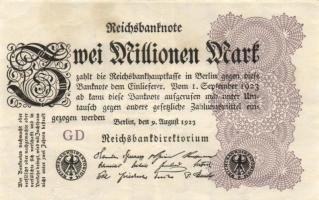 Német Birodalom / Weimari Köztársaság 1923. 2.000.000M (50x) T:II,II/III,III