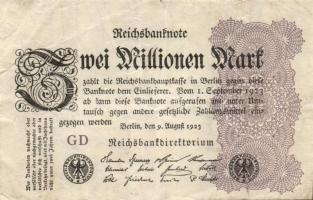 Német Birodalom / Weimari Köztársaság 1923. 2.000.000M (50x) T:II,II/III,III