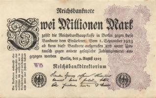 Német Birodalom / Weimari Köztársaság 1923. 2.000.000M (50x) T:II,II/III,III