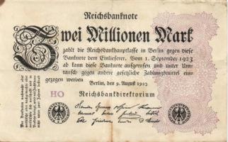 Német Birodalom / Weimari Köztársaság 1923. 2.000.000M (50x) T:II,II/III,III
