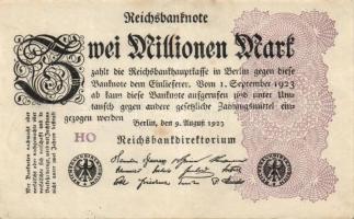 Német Birodalom / Weimari Köztársaság 1923. 2.000.000M (50x) T:II,II/III,III