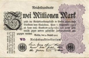 Német Birodalom / Weimari Köztársaság 1923. 2.000.000M (50x) T:II,II/III,III