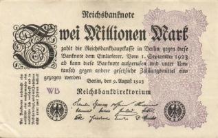 Német Birodalom / Weimari Köztársaság 1923. 2.000.000M (50x) T:II,II/III,III