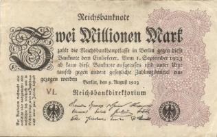 Német Birodalom / Weimari Köztársaság 1923. 2.000.000M (50x) T:II,II/III,III