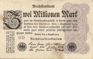 Német Birodalom / Weimari Köztársaság 1923. 2.000.000M (50x) T:II,II/III,III
