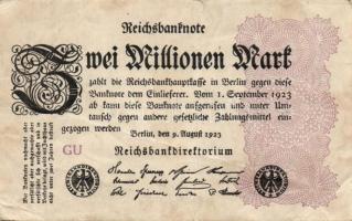 Német Birodalom / Weimari Köztársaság 1923. 2.000.000M (50x) T:II,II/III,III