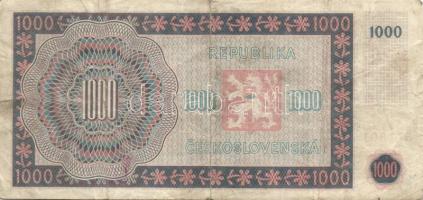 Csehszlovákia 1945. 1000K T:III+