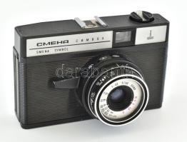 cca 1970-1980 Lomo Smena Symbol szovjet fényképezőgép, T-43 4/40 objektívvel, eredeti tokjában / Vin...