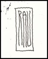 Rau Tibor (1934-2000): Gördeszka (karikatúra). Tus, papír. Jelzett. Hátoldalán PV (Pesti Vicc) felir...