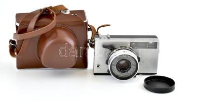 Zorkij-4 szovjet fényképezőgép, Industar-63 2,8/45 objektívvel, eredeti bőr tokjában / Zorki-4 Vintage USSR camera, in original leather case
