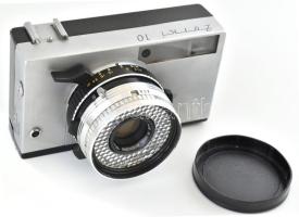 Zorkij-4 szovjet fényképezőgép, Industar-63 2,8/45 objektívvel, eredeti bőr tokjában / Zorki-4 Vinta...