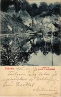 1905 Szováta, Sovata; Vörös tó a kiálló só sziklákkal / lake with salt rocks