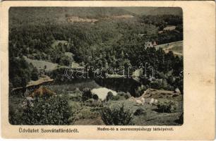 1935 Szováta-fürdő, Baile Sovata; Medve tó, Cseresznyéshegy. Hönig Bernát kiadása / Lacul Ursu / lake and mountain (Rb)