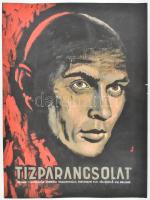 Rau Tibor (1934-2000): Tízparancsolat. Színes cinemaskóp amerikai monumentális történelmi film (filmplakát terv), 1957 körül. Főszereplő: Yul Brynner. Tempera, karton. Jelzett. Apró lapszéli sérüléssel. 39,5x29,5 cm.