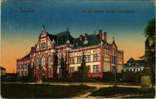 1917 Temesvár, Timisoara; M. kir. állami felsőbb leányiskola. Uhrmann Henrik kiadása / girl school (EK)