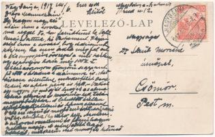 1917 Veresvíz, Valea Rosie (Nagybánya, Baia Mare); M. kir. állami elemi iskola / elementary school (...